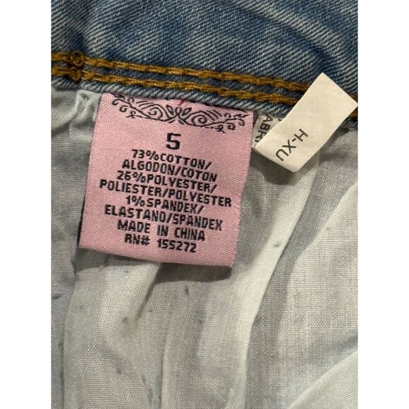 NEW RAW Size 5 Distressed Light Blue Denim Jean Shorts Vintage Charm Artful Rips - Picture 7 of 8